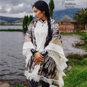 Baby Alpaca Poncho, Handmade by Incans